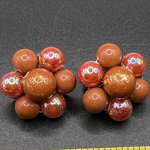 Vintage 1950’s Japan Cluster Bead Earrings